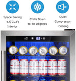 Matte Beverage Refrigerator and Cooler W58128H