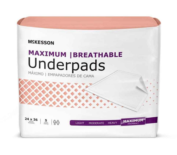 McKesson Breathable Underpads, Maximum