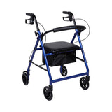 McKesson Lightweight 4 Wheel Rollator Walker, Blue