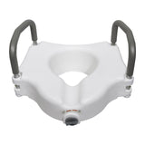 McKesson Raised Toilet Seat with Lock and Arms, 300 lb Weight Capacity