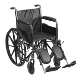 McKesson Standard 18" Wheelchair with Elevating Swing Away Footrests and Detachable Desk Arms