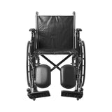 McKesson Standard 18" Wheelchair with Elevating Swing Away Footrests and Detachable Desk Arms