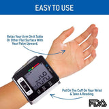 MD Health Wrist Blood Pressure Monitor U60CH