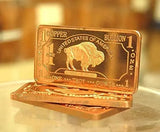 1 oz One Troy Ounce USA American Buffalo .999 Fine Copper Bar Ingot Cu Element
