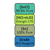 JSP Stannous Chloride Gold Test Refining Solution Premixed liquid 15mL Acid [SnCl2] 99+%