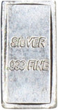 Set of 5 Pure Solid Silver Bars – .999 Fine, 5 Grain Each, Over 1 Gram Total