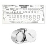 Jewelers 30X Eye Loupe Magnifier with Diamond & Stone Estimator Gauge Tool