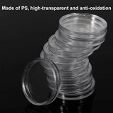 100 Pieces Case Holder for Collectors 30mm Silver Gold Bar Plastic Rounds Coins Capsules Covers with Storage Organizer Box for Copper Pesos Quarters Pennies Dimes Collection Supplies
