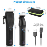 Men Electric Barber Clipper Hair Cutting Combo Set T Outliner Shaver Trimmers