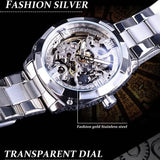 Men Luxury Skeleton Automatic Winding Mechanical Watch