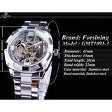 Men Luxury Skeleton Automatic Winding Mechanical Watch