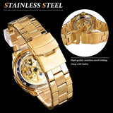 Men Luxury Skeleton Automatic Winding Mechanical Watch