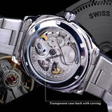 Men Luxury Skeleton Automatic Winding Mechanical Watch