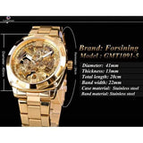 Men Luxury Skeleton Automatic Winding Mechanical Watch