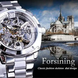 Men Luxury Skeleton Automatic Winding Mechanical Watch