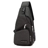 Men Women Crossbody Shoulder Bag with USB Port
