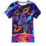 Men's and Women's T-Shirts with Creative Graffiti Printing Round Neck and Short Sleeve Tops