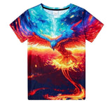 Men's and Women's T-Shirts with Creative Graffiti Printing Round Neck and Short Sleeve Tops