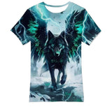 Men's and Women's T-Shirts with Creative Graffiti Printing Round Neck and Short Sleeve Tops