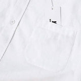Mens Button Down Short Sleeve Linen Shirts