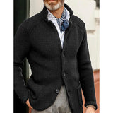 Men's Cardigan Solid Color Sweater