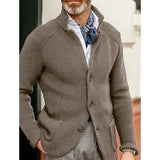 Men's Cardigan Solid Color Sweater