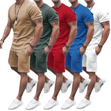 Men's Casual Activewear Running T-Shirt with Shorts