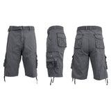 Men's Distressed Vintage Belted Cargo Utility Shorts