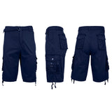 Men's Distressed Vintage Belted Cargo Utility Shorts