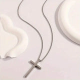 Men's Fashion Stainless Steel Cross Pendant Necklace