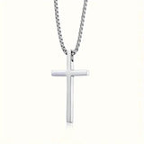 Men's Fashion Stainless Steel Cross Pendant Necklace