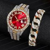 Men's Gypsophila Large Dial Waterproof Quartz Watch