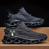 Men's Knit Breathable Lace Up Running Shoes