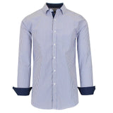 Men's Long Sleeve Slim Fitting Gingham Pattern Dress Shirts
