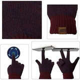 Men's Scarf and Beanie Hat Themal Gloves Set
