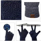 Men's Scaves and Beanie Hat Themal Gloves Set