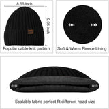 Men's Scaves and Beanie Hat Themal Gloves Set