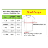 Men's Short Sleeve Crew Neck Camo Printed Tee