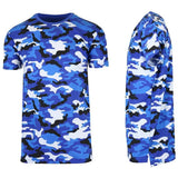 Men's Short Sleeve Crew Neck Camo Printed Tee