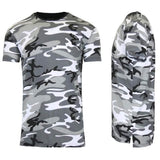 Men's Short Sleeve Crew Neck Camo Printed Tee