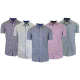 Men's Short Sleeve Slim-Fit Casual Dress Shirts