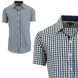 Men's Short Sleeve Slim-Fit Casual Dress Shirts