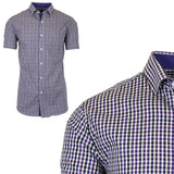 Men's Short Sleeve Slim-Fit Casual Dress Shirts