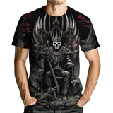 Men's Skull Graphic Tshirt 3D Print Skeleton Shirt for Men Funny Skull Tees Top