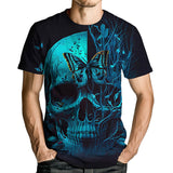 Men's Skull Graphic Tshirt 3D Print Skeleton Shirt for Men Funny Skull Tees Top