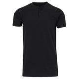 Men's Slim Fitting Short Sleeve Henley Slub Tee