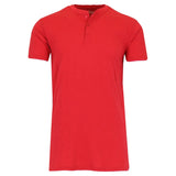 Men's Slim Fitting Short Sleeve Henley Slub Tee