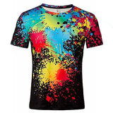 Men's T-shirt 3D Print Print Short Sleeve Going out Tops Streetwear