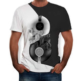 Men's T shirt Graphic 3D Skull Print Short Sleeve Casual Tops
