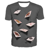 Men's T-Shirt Graphic Simulation Short Sleeve Casual Tops